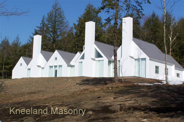 Three matching chimneys