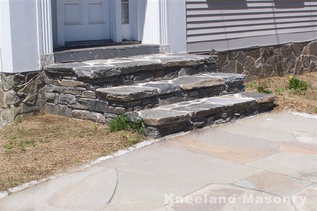 Exterior staircase made of stone